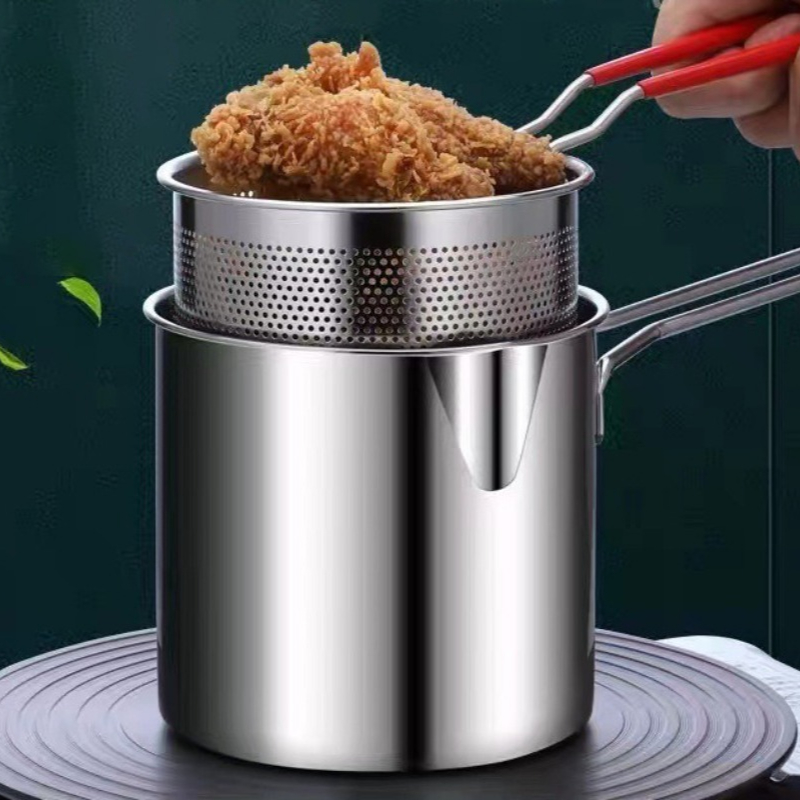 Kitchen Electronics Gadgets - مقلاة عميقة من الفولاذ المقاوم للصدأ