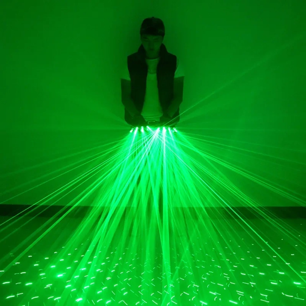 قفازات الليزر الخضراء الليزر F - مراجعة Led Gloves Music وسعره