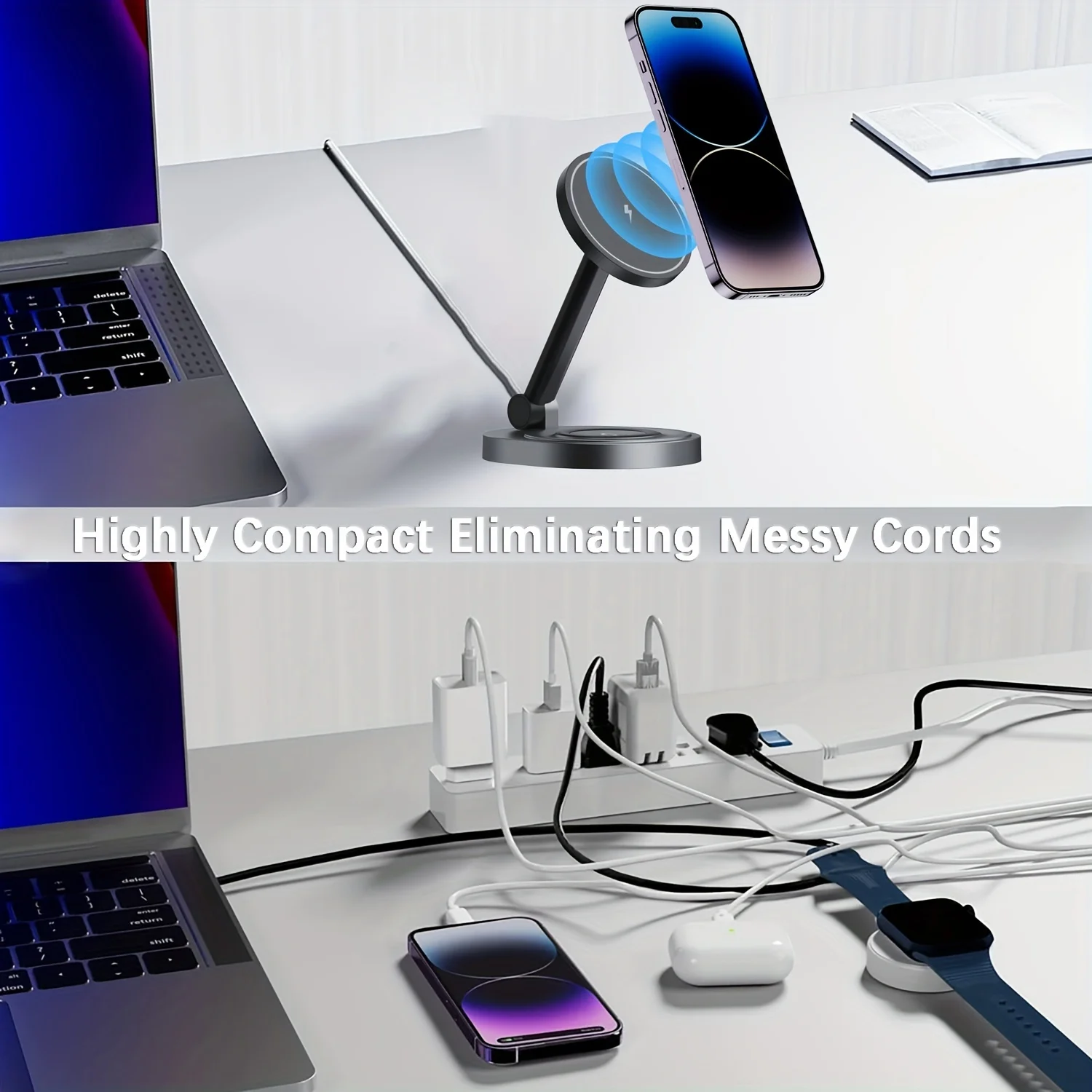 2 في 1 شاحن لاسلكي مغناطيسي حا - مراجعة Magnetic Charging Cable وسعره